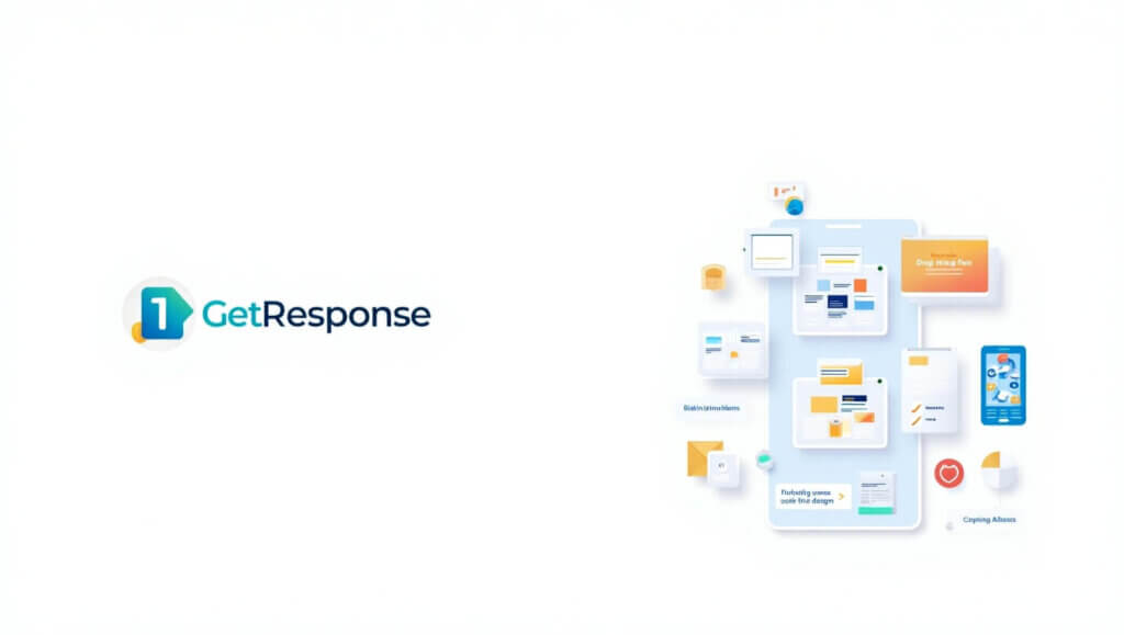 GetResponse Landing Pages: Easily Build High-Converting Pages. Flux Dev A modern vibrant and techinspired digital illustratio 1 1